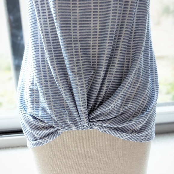 W5 for Anthropologie Blue and White Tied Top - Picture 7 of 9
